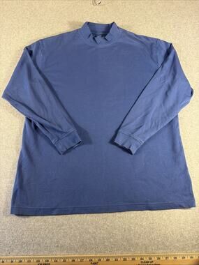 Lone Cypress Pebble Beach Pima Cotton Performance Turtleneck Sz L, Blue